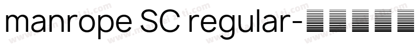 manrope SC regular字体转换